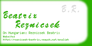 beatrix reznicsek business card